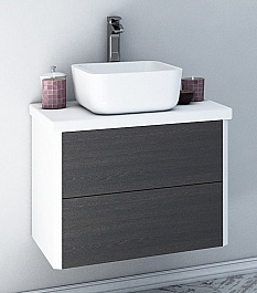 Акватон Тумба с раковиной Брук 60 с 2 ящиками дуб феррара – фотография-1